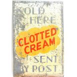 [ADVERTISING]. A PAINTED ALUMINIUM SIGN circa 1950s, 'SOLD / HERE / CLOTTED / CREAM / SENT / BY