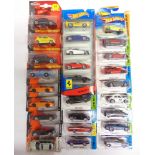 TWENTY-TWO ASSORTED DIECAST MODEL VEHICLES comprising Hot Wheels (13), Matchbox 1-75 series (6), and