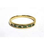 EMERALD & DIAMOND ETERNITY RING