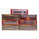 [OO GAUGE]. SEVEN ASSORTED B.R. COACHES by Mainline (3), G.M.R. (2), Hornby (1), and Dapol (1),