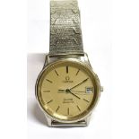 GENTLEMANS OMEGA DE VILLE WRISTWATCH Gents stainless steel quartz movement wristwatch, with