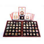 FOOTBALL - A DANBURY MINT MANCHESTER UNITED VICTORY PIN BADGE COLLECTION comprising fifty badges,