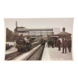 POSTCARDS - RAILWAY STATIONS Eight real photographic cards, comprising views of Warren Halt;