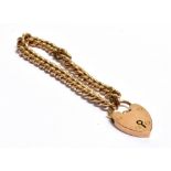 VICTORIAN 9CT GOLD CURB LINK BRACELET Solid gold curb link bracelet, individually stamped links,