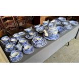 COPELAND SPODE ITALIAN PATTERN CERAMICS Including a large kettle, plates, dishes, etc (qty)