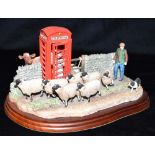 A BORDER FINE ARTS GROUP 'JAMES HERRIOT STUDIO FIGURINE, RIGHT OF WAY, A6026' Sheep being driven