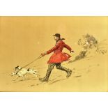 AFTER LIONEL EDWARDS Tally Ho and The Terrier Man, a pair of colour prints, 37 x 52cm