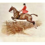 AFTER CECIL ALDIN 'Hunting Types, A Warwickshire Thruster' colour print published by Richard Wyman &