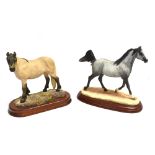 A BORDER FIGURE FINE ARTS FIGURE OF AN ARAB HORSE A0731, height 18cm, and a wild track figure of a