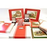 A SELECTION OF 'PIMPERNEL' AND OTHER HUNTING AND SPORTING PLACE MATS and coasters, linen place mats,