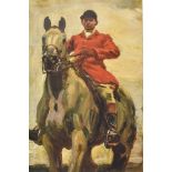 AFTER SIR ALFRED MUNNINGS 'Ned Osborne on Grey Tick', colour print 85 x 58.5cm