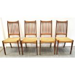 ARNE HOVMAND-OLSEN FOR MOGENS KOLD: a set of four Danish teak dining chairs with papercord seats