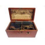 AN IMPROVED PATENT MAGNETO-ELECTRIC MACHINE the mahogany case with an illustrated instruction