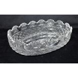 A LARGE WATERFORD CRYSTAL HERITAGE COLLECTION 'KENNEDY' CENTREPIECE BOWL 35cm wide The 'Kennedy'