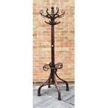 A LARGE BENTWOOD HATSTAND 197cm high Condition Report : one of the top hooks missing upper section