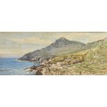 HENRY ARDMORE SANDERCOCK (1838-1887) Coastal Landscape View Watercolour Monogrammed lower right 26cm