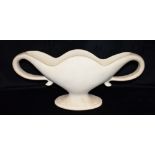 CONSTANCE SPRY FOR FULHAM POTTERY: a large twin handled flower vase, matt white with glazed