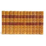 [HISTORY]. LEATHER BINDINGS Prescott, William H. Works of, twelve volumes, Routledge, London, no