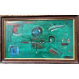 EGON MATHIESEN (danish 1907-1976) abstract study oil on board Signed lower right 35.5cm x 64cm