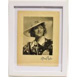 AUTOGRAPH - GRACIE FIELDS, D.B.E., O.St.J. (ENGLISH, 1898-1979), ACTRESS, SINGER, COMEDIAN a printed