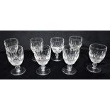 A SET OF EIGHT WATERFORD CRYSTAL 'COLLEEN' PATTERN GLASSES 13cm high Condition Report : all in