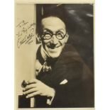 AUTOGRAPH - ARTHUR ASKEY, C.B.E. (ENGLISH, 1900-1982), COMEDIAN & ACTOR a black and white