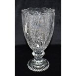 A WATERFORD CRYSTAL 'SEAHORSE' VASE 33cm high Condition Report : with a very tatty box, minor