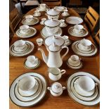 AN EXTENSIVE COLLECTION OF WEDGWOOD 'CHESTER' COFFEE AND DINNER WARE comprising coffee pot, cream