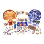 ROYAL MEMORABILIA - ASSORTED comprising coronation mugs and spoons; an Oxo printed metal money box