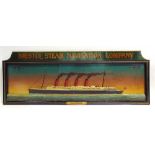 NAUTICALIA - A PART-PAINTED WOODEN WALL PLAQUE, 'BRISTOL STEAM NAVIGATION COMPANY 1913-1950'