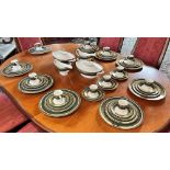 A COLLECTION OF ROYAL DOULTON H4992 'VANBOROUGH' DINNER WARE comprising 12 coffee cans, saucers