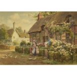 JAMES W MILLIKEN (EXH 1887-1930) 'Nr Stratford on Avon' Watercolour Signed 'J W WILLIKEN' lower