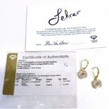 LAVENDER QUARTZ & TANZANITE EARRINGS By renowned gem carver Glenn Lehrer, featuring trademarked