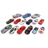 ASSORTED PORSCHE DIECAST MODEL CARS by Corgi (7), Matchbox (5), Polistil (2), and Bburago (1),