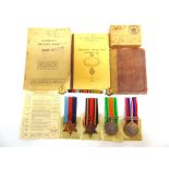 MILITARIA - A SECOND WORLD WAR GROUP OF FOUR MEDALS ATTRIBUTED TO LANCE BOMBARDIER S.T.W. HODGE,