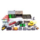 [G SCALE]. ASSORTED LINESIDE ACCESSORIES including narrow gauge (G scale, OO gauge) locomotives