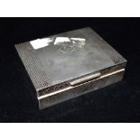 SILVER TRINKET BOX BY MAPPIN & WEBB Lined with camphor wood with engine turned decoration to lid and