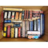 [HO GAUGE]. THIRTY ASSORTED CONTINENTAL EUROPEAN OUTLINE COACHES & WAGONS all unboxed, (box).