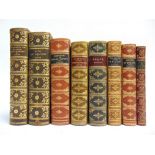 [MISCELLANEOUS]. LEATHER BINDINGS Eight assorted full calf volumes, mainly prize bindings, including