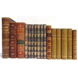 [MISCELLANEOUS]. LEATHER BINDINGS Sixteen assorted volumes, including seven by J.M. Barrie, all