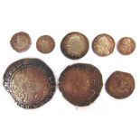 GREAT BRITAIN - ASSORTED SILVER comprising Charles I (1625-1649), halfcrown; shilling; threepence;