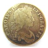 GREAT BRITAIN - CHARLES II (1660-1685), CROWN, 1676 (VICESIMO OCTAVO) third type bust.