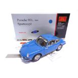 A 1/18 SCALE CMC NO.M-067D, 1964 PORSCHE 901 SPORTCOUPE blue, limited edition 1006/5000, with self-