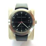 A PORSCHE DESIGN GENTLEMAN'S AUTOMATIC WRISTWATCH, BY ETERNA serial number 125148, the black face