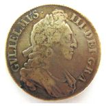 GREAT BRITAIN - WILLIAM III (1694-1702), CROWN, 1696 (OCTAVO) first bust (round collar).