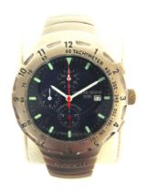 A PORSCHE DESIGN GENTLEMAN'S OCEAN WRISTWATCH, BY ETERNA the blue face with baton hour markers,