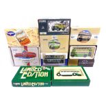SEVEN CORGI CLASSICS DIECAST MODEL BUSES & A SUPPORT VEHICLE including those of Southdown