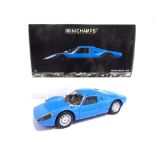 A 1/18 SCALE MINICHAMPS NO.180 067721, 1964 PORSCHE 904 GTS blue, near mint (model dusty from