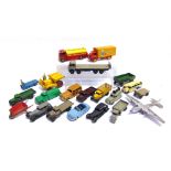 TWENTY-ONE DINKY DIECAST MODEL VEHICLES circa 1940s-50s, variable condition, generally playworn, all