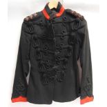 A KING'S ROYAL RIFLE CORPS OFFICER'S DRESS TUNIC dark green, with matching frogging, and scarlet